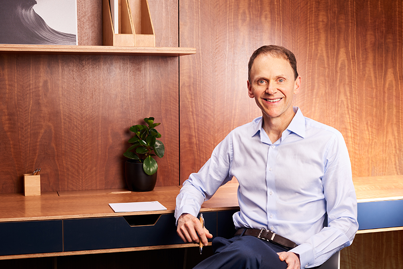 Dr Matthew Gentner Endodontist at desk